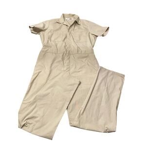Dickies Tan Short‎ Sleeve Boiler Suit 40 Long Utility Workwear Industrial Street